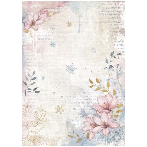 A4 rizspapír csom. - Create Happiness Dewdrops flower corner