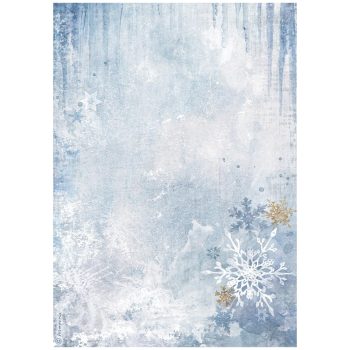   A4 rizspapír csom. - Create Happiness Dewdrops blue snowflakes