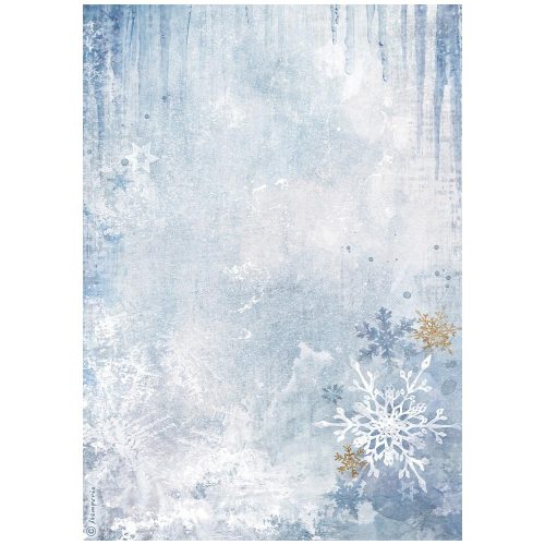A4 rizspapír csom. - Create Happiness Dewdrops blue snowflakes