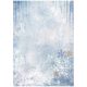 A4 rizspapír csom. - Create Happiness Dewdrops blue snowflakes