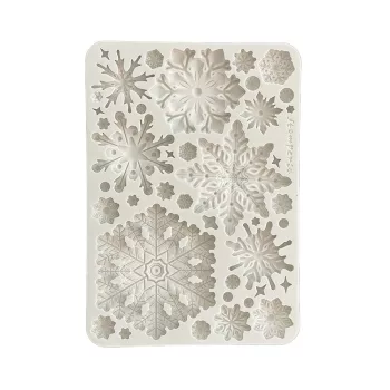   Szilikon öntőforma A5 - Create Happiness Dewdrops snowflakes