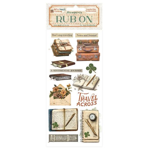 Rub-on cm 10,16x21,6 - Art of Travelling notebooks