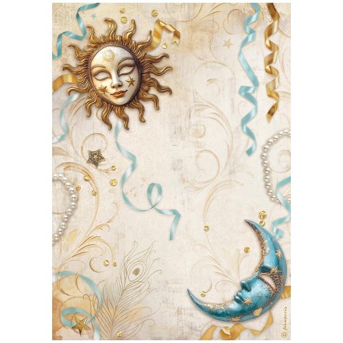 A4 rizspapír csom. - Masquerade sun and moon