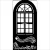 Vastag stencil cm 12X25 - Masquerade window