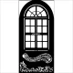 Vastag stencil cm 12X25 - Masquerade window