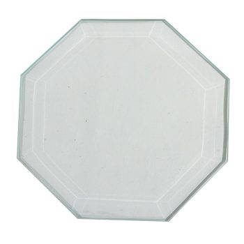 Csiszolt szélű üveglap 15 cm x 15 cm fúrt