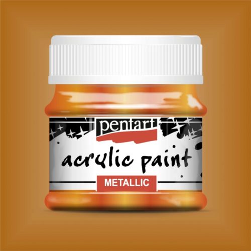 Metál akrilfesték NARANCS  50ml | Pentart