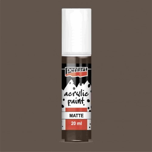 Matt akrilfesték - SÖTÉTBARNA 20ml | Pentart