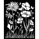 Stencil 25cm x 20cm x 0,5mm - Szalon pipacs és virág