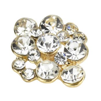 Strasszos gomb 15mm x 18 mm