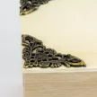Fém sarokdísz 3,4cm x 3,4cm x 4,8cm