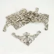 Fém sarokdísz ezüst színű 3,6cm x 3,6cm 2 db/csomag