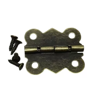   Zsanér íves bronz színű nagy 2db/cs. 25mm x 30mm 180 fokban nyílik, csavarokkal