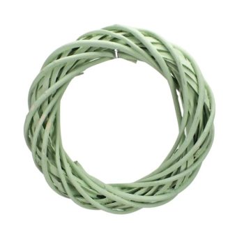 Vesszőkoszorú pasztell zöld 20cm