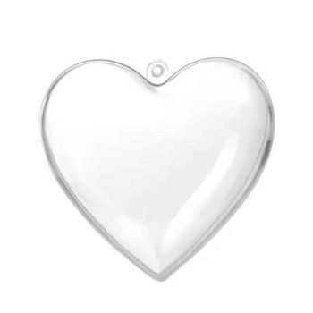 Szív forma szétválasztható műanyag 8cm