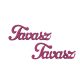 Fa "Tavasz" felirat magenta 2db/csomag