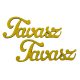 Fa " Tavasz" felirat sárga 2db/csomag