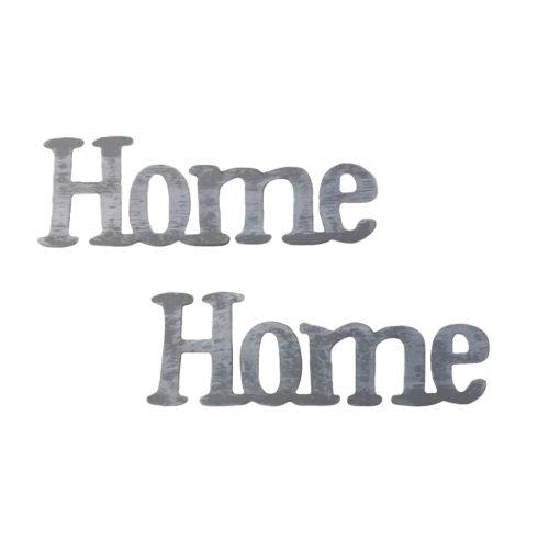 Fa "Home" felirat koptatott szürke 2db/csomag
