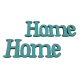 Fa "Home" felirat türkiz 2db/csomag