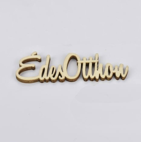 Fa felirat "Édes Otthon" 9,5cm x 3cm - natúr 5db/csomag