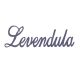 Fa "Levendula" felirat  lila 15cm
