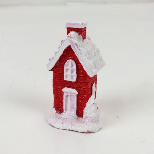 Kerámia magas ház piros-fehér színű 5,3cm magas
