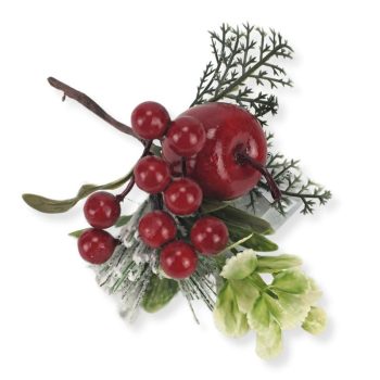 Piros almás bogyós pick kb. 18cm