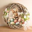 Nyomtatott dekorkarton - Húsvéti nyuszi tojásokkal