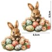 Nyomtatott dekorkarton - Húsvéti nyuszi tojásokkal
