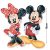 Nyomtatott dekorkarton - Mickey és Minnie - piros 18cm 2db/csomag