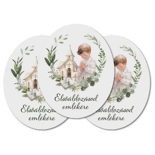 Nyomtatott dekorkarton - Elsőáldozás - kisfiú 3db/csomag