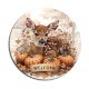 Nyomtatott fa tábla koszorú közép - Bambi welcome 11,8cm