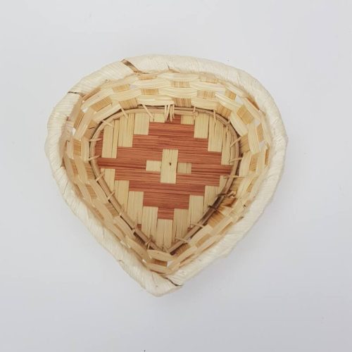 Bambusz tál szív alakú 13cm