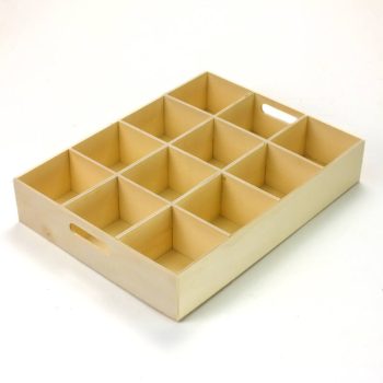 Natúr fa 12 fakkos tároló 24cm x 32cm x 6cm