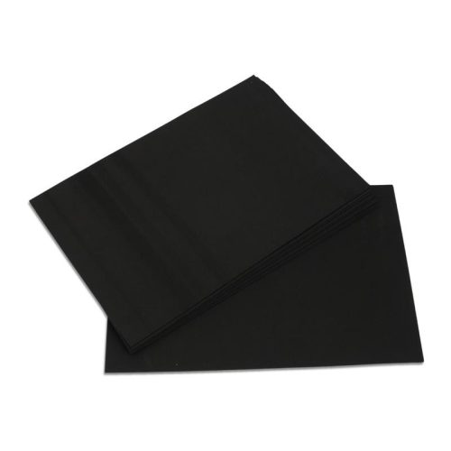 Dekorgumi fekete 2mm 10db/csomag