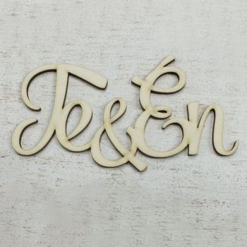 Fa felirat "Te&Én"  12cm x 6,5cm - natúr