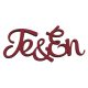 "Te&Én" felirat meggypiros
