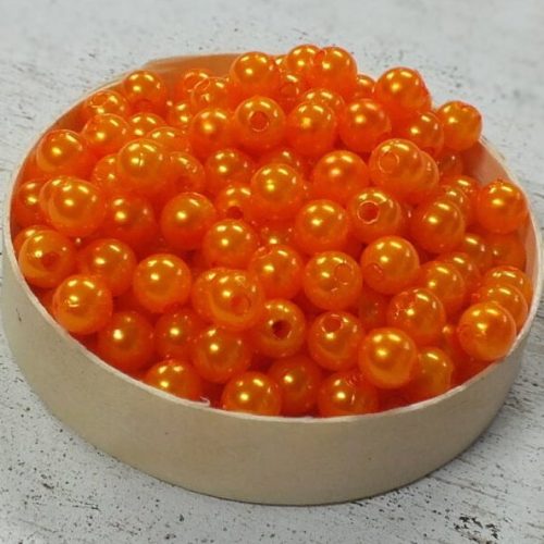Gyöngy 5mm - narancs
