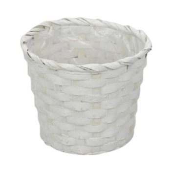 Bambusz kaspó fehér 16cm