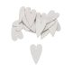 Fehér fa hosszúkás szív 6cm x 3,5cm 15db/csomag