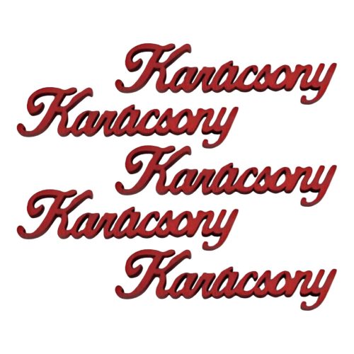 Karácsony felirat piros 10cm 8db/csomag