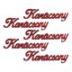 Karácsony felirat piros 10cm 8db/csomag