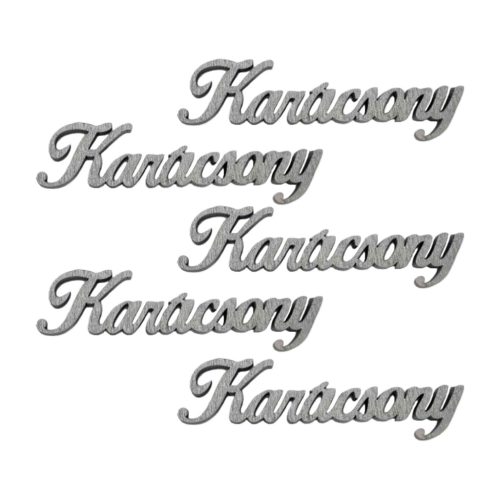 Karácsony felirat ezüst 10cm 8db/csomag