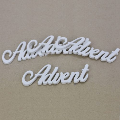 Fa felirat "Advent" 15cm x 5,5cm - fehér