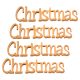 Christmas felirat arany 15cm 4db/csomag