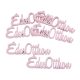 Fa felirat "Édes Otthon" 10cm x 3cm - pink 6db/csomag