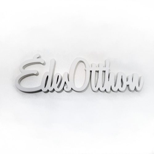 Fa felirat "Édes Otthon" 15cm x 4,5cm - fehér