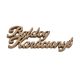 Fa felirat "Boldog Karácsonyt" 10cm x 4cm - arany