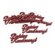 Fa felirat "Boldog Karácsonyt" 10cm x 4cm - piros 6db/csomag