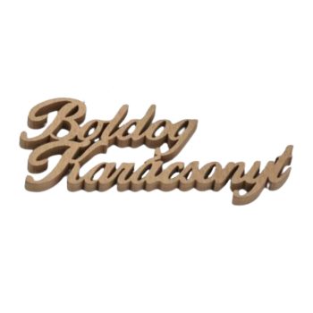 Fa felirat "Boldog Karácsonyt" 15cm x 7cm - arany